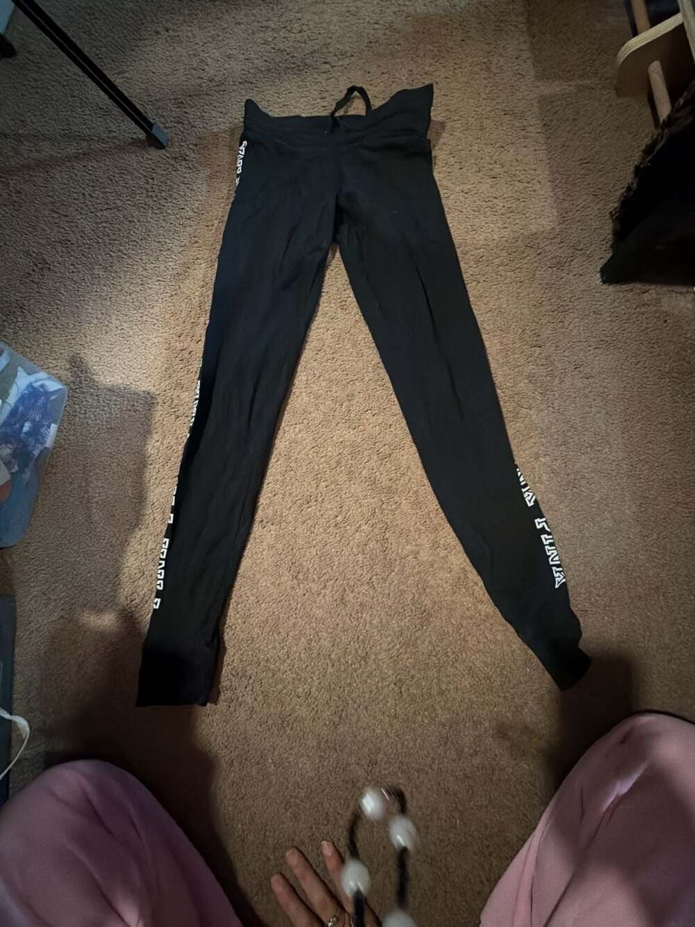 Victoria's Secret PINK Yoga Logo Tape Leggings